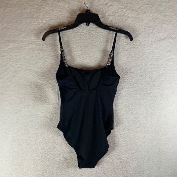 Michael Kors Women's Scoop Neck Chain Link Strap One Piece Swimsuit Size 6 NWT - Picture 4 of 10